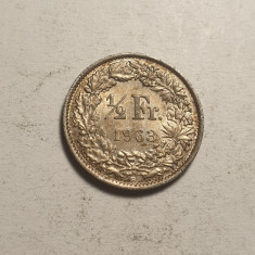 Elvetia 1/2 Franc 1963 UNC