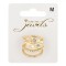 Set Inele Femei, Language of Jewels, Auriu, 3 Buca?i, Strass Ochi Bleu