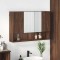 vidaXL Dulap cu oglindă pentru baie cu ușă Stejar brun 80 x 17 x 55 cm 883361