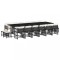 Set mobilier de gradina cu perne, 17 piese, negru, poliratan