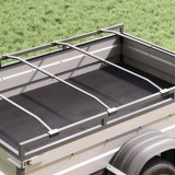 vidaXL potrivit pentru suport tarpaulin plat 4 pcs Argintiu 130-210 cm 42020524