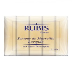 Set Săpun Solid, Rubis, Marsilia, Aromă Lavandă, 5 x 100g