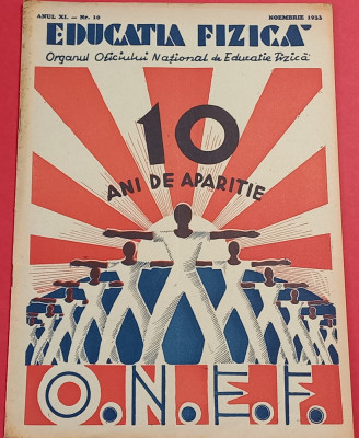 Revista(interbelica)-ONEF-Organul National Educatie Fizica Sport(noiembrie.1933) foto
