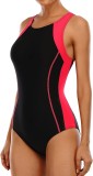 Costum de baie sport pentru femei Attraco cu spate racer, costum de baie integral cu control al abdomenului, costum de baie sexy cu push-up, haine de
