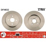 Set disc frana Toyota Iq ( J1) 11.08-12.15, Yaris ( P9) 01.05-12.14, Yaris / Vios Sedan ( P9) 08.05-12.13, Spate, 259X9mm, plin, TRW