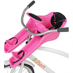 Scaun de bicicleta Safe-T-Seat iBert, prindere pe Ghidon, Roz foto