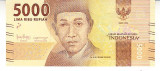 M1 - Bancnota foarte veche - Indonezia - 5000 rupii - 2016