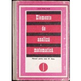 ELEMENTE DE ANALIZA MATEMATICA. MANUAL PENTRU ANUL IV LICEU-CAIUS IACOB-351122