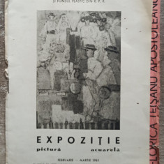 Expozitie de pictura si acuarela Florica Teisanu Apostoleanu 1965