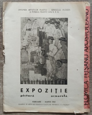 Expozitie de pictura si acuarela Florica Teisanu Apostoleanu 1965 foto