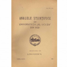 - Analele stiintifice ale Universitatii „Al.I.Cuza” - sectiunea III - lingvistica (tomul 36) - 133370