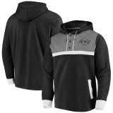 Los Angeles Kings hanorac de bărbați cu glugă black True Classics 3-Button Pullover Hoodie - S