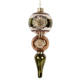 Cumpara ieftin Ornament brad Craciun sticla multicora &Oslash; 6x17 cm
