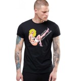 Tricou barbati negru - Fiind Baiet Cutreieram - XL