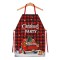 Sort de Bucatarie Decorativ, Flippy, Tema Craciun, 50 x 70 cm, Model Christmas Party, din Poliester, Rosu