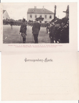 Parada militara ( Bucovina)--editura Kiesler, Cernauti -clasica, RR foto