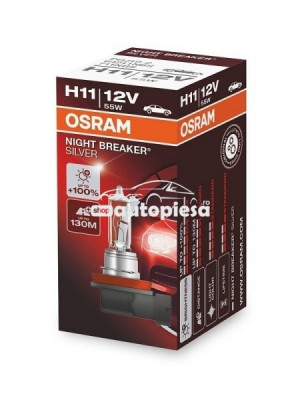 Bec Osram H11 Night Breaker Silver (+100% lumina) 12V 55W 64211NBS foto