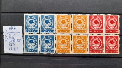 1947-Romania-CGM-Bl4-streif-guma orig.-MNH foto