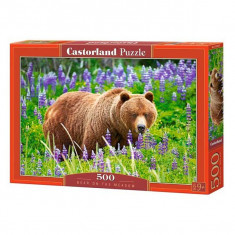 Jucarie Puzzle Ursul in poiana cu levantica 500 pcs Castorland foto