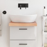 VidaXL Blat de baie, maro deschis, 40x50x(2-6) cm, lemn masiv tratat