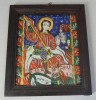 &quot;Sfantul Gheorghe omorand balaurul&quot; icoana pe sticla de Fagaras sfarsit de secol XIX