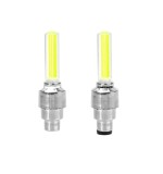Cumpara ieftin Set 2 Lumini LED cu Ventil si Baterii pentru Roata Cauciuc, Compatibil cu Bicicleta, Masina sau Motocicleta, Galben, CBD CORAL BEST DEALS Galben 6 cm