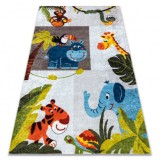 JUNIOR 51858.802 covor lavabil Animale, Africa pentru copii anti-alunecare - gri, 160x220 cm