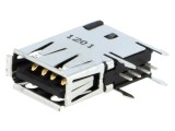 Soclu USB A PCB THT 90&deg;