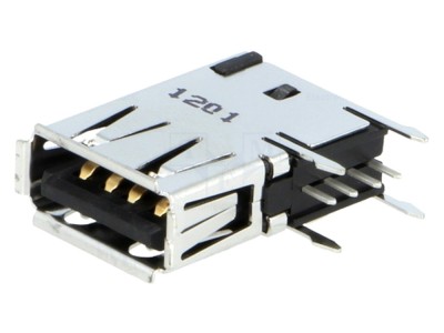 Soclu USB A PCB THT 90&amp;deg; foto