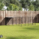 vidaXL Padoc pentru c&acirc;ini, negru, 6,05 m&sup2;, oțel 3082205