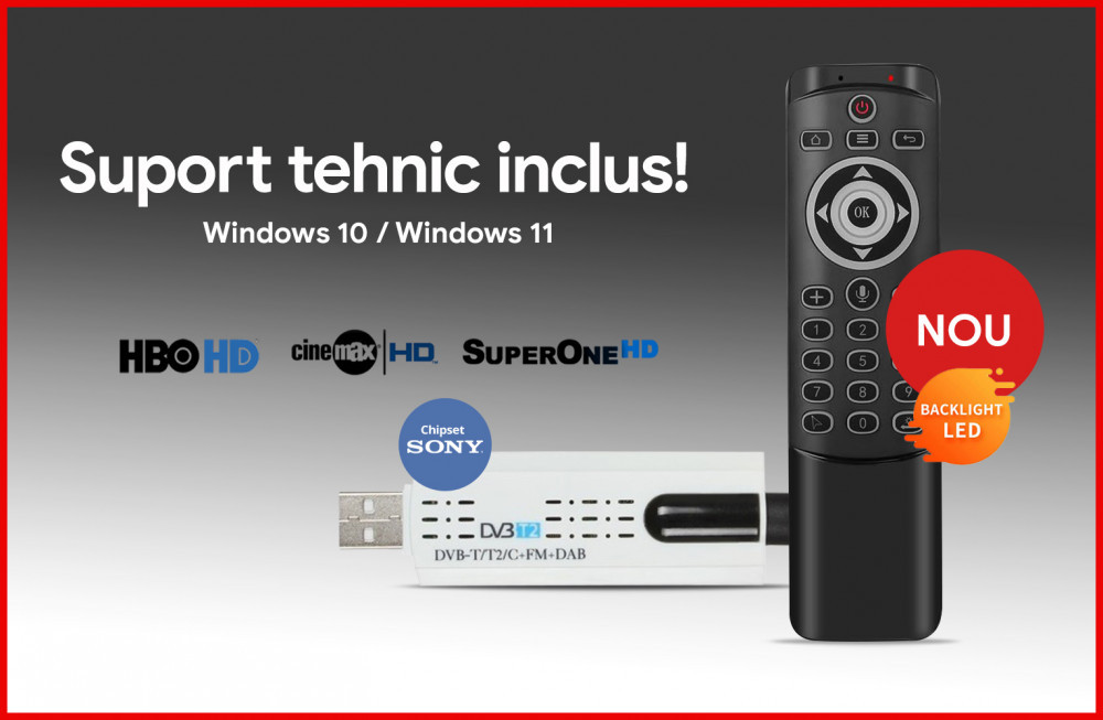 Tuner TV Digital USB - v2022.5 - HBO HD - DVB-C DVBC T2 - suport tehnic,  Extern (necesita PC) | Okazii.ro