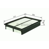 Filtru aer DAEWOO LANOS (KLAT) (1997 - 2016) BOSCH 1 457 433 963