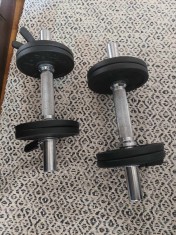 Set 2 x Gantere reglabile 10 kg Decathlon foto