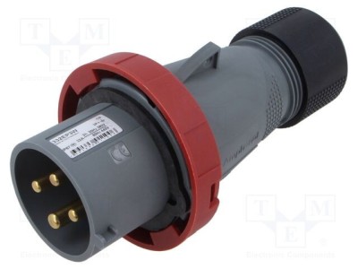 Conector alimentare AC trifazat AMPHENOL IP&amp;amp;S 32A 440V mufă tată IP67 foto