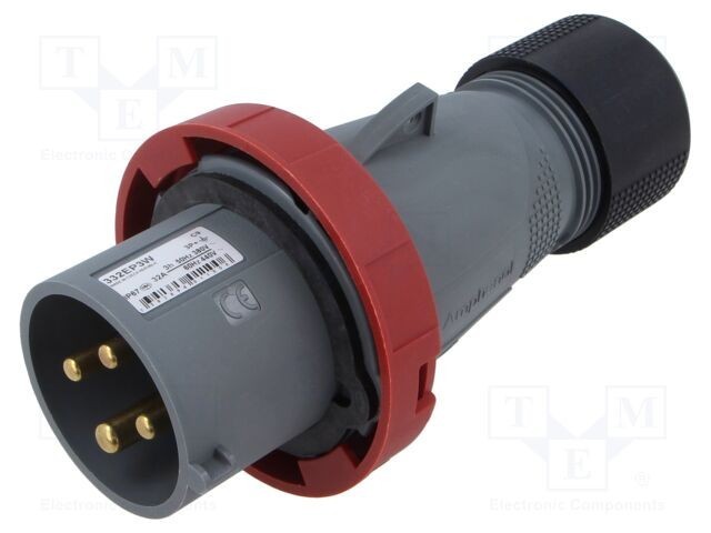 Conector alimentare AC trifazat AMPHENOL IP&amp;S 32A 440V mufă tată IP67