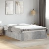 VidaXL Cadru de pat, gri beton, 135x190 cm, lemn prelucrat 3281038