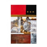 Tablou abstract pictat manual living, birou, Lumi paralele 6, 90x60cm ulei pe panza efect 3D, gata de agatat pe perete