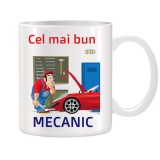 Cana alba personalizata Cel mai bun Mecanic, INOVATIX&reg;. 330ml