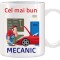 Cana alba personalizata Cel mai bun Mecanic, INOVATIX&reg;. 330ml