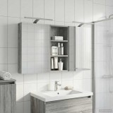 vidaXL Set dulap baie cu raft 3 pcs 110 x 10,5 x 60,5 cm Lemn compozit 3403725