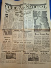 ziarul curierul national 2 octombrie 1992 - concertul lui michael jackson in romania
