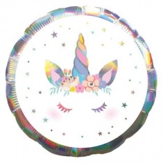 Balon bolie iridiscent unicorn 43cm foto