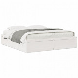 Cadru pat, alb, 180x200 cm, lemn masiv de pin GartenMobel Dekor, vidaXL