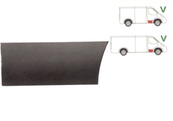 Panou reparatie usa Iveco DAILY, 01.1978-02.1990, Iveco DAILY, 01.1990-02.1999, partea dreapta, parte inferioara usa fata,