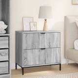 vidaXL Noptieră cu sertar sonoma gri 63.5 x 36 x 61 cm Lemn compozit