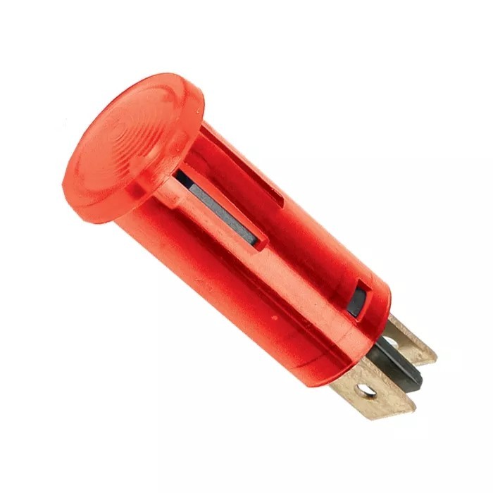 Lumina semnal 12V lumina rosie LED 39x12 mm terminal 6.3mm 07921PI