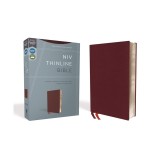 NIV, Thinline Bible, Bonded Leather, Burgundy, Red Letter Edition