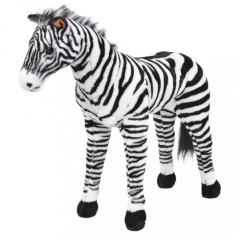 Zebra De Jucarie Din Plu? XXL Alb Si Negru 91335 foto