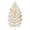 Ramură Decorativă Crăciun, Ferigă, Tulpină Lungă, Culoare Auriu, 70 cm, Oem