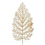 Ramură Decorativă Crăciun, Ferigă, Tulpină Lungă, Culoare Auriu, 70 cm, Oem